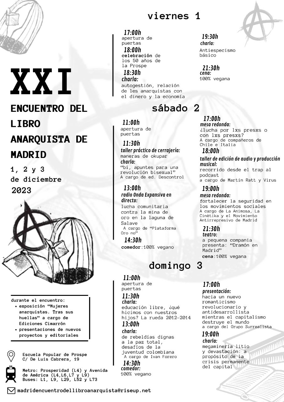 XXI Encuentro del Libro Anarquista de Madrid